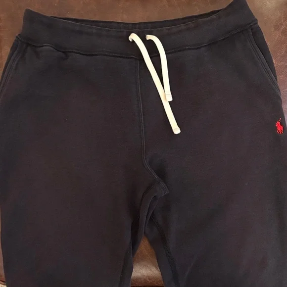 Polo by Ralph Lauren Black Sweatpants with Red Logo - Picture 4 of 4